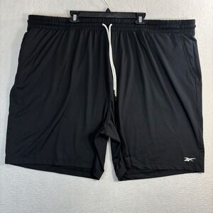 Reebok Speedwick Shorts Men 4XL Black 8" Inseam Stretch Active Gym Workout NWT